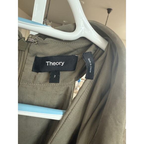 Theory Halter-neck Jumpsuit in Willow Olive Green Size 2 $395 retail - Picture 9 of 11